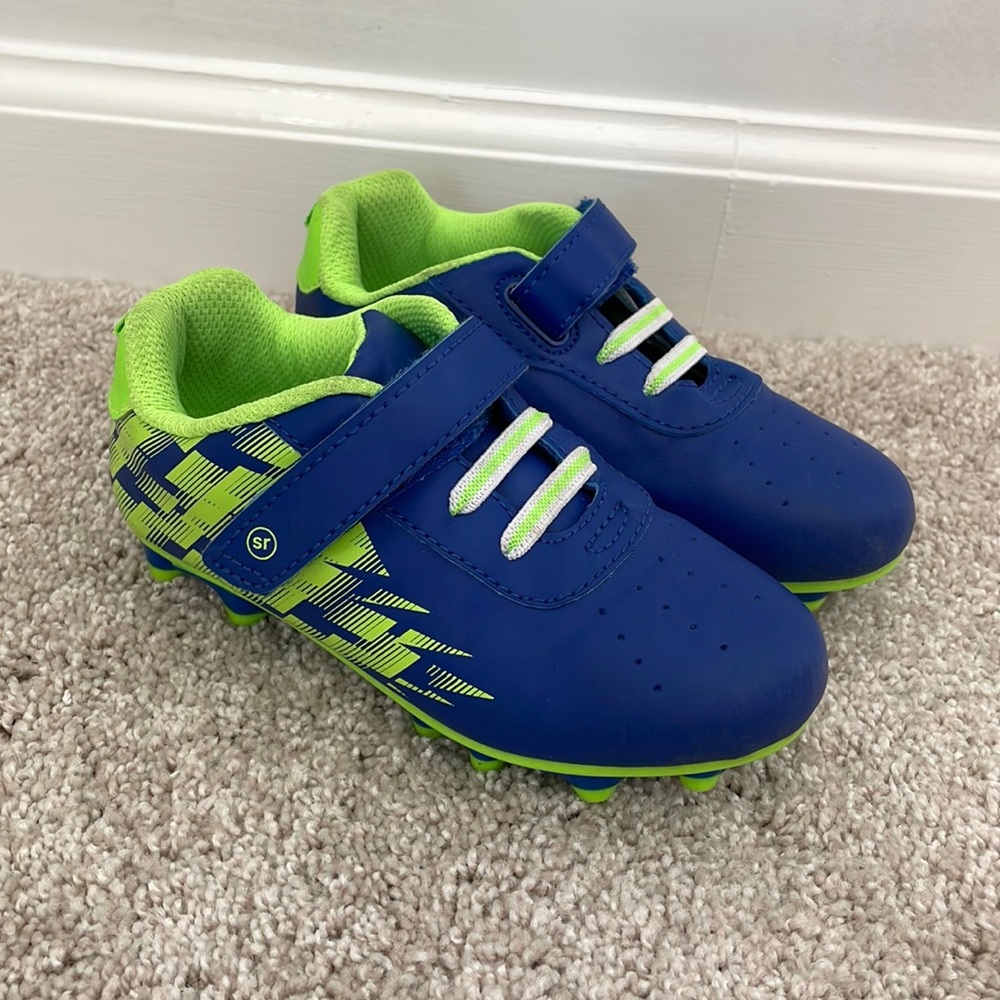 Surprize by Stride Rite Landon Kid's Machine Washable Easy On/Off Cleat, Size 11